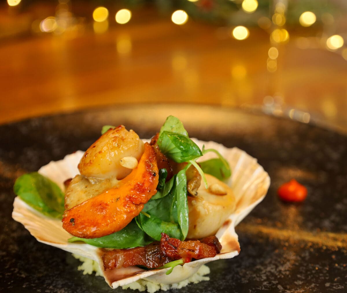 Scallops Christmas dining at Sole